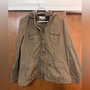 Brown women’s utility jacket